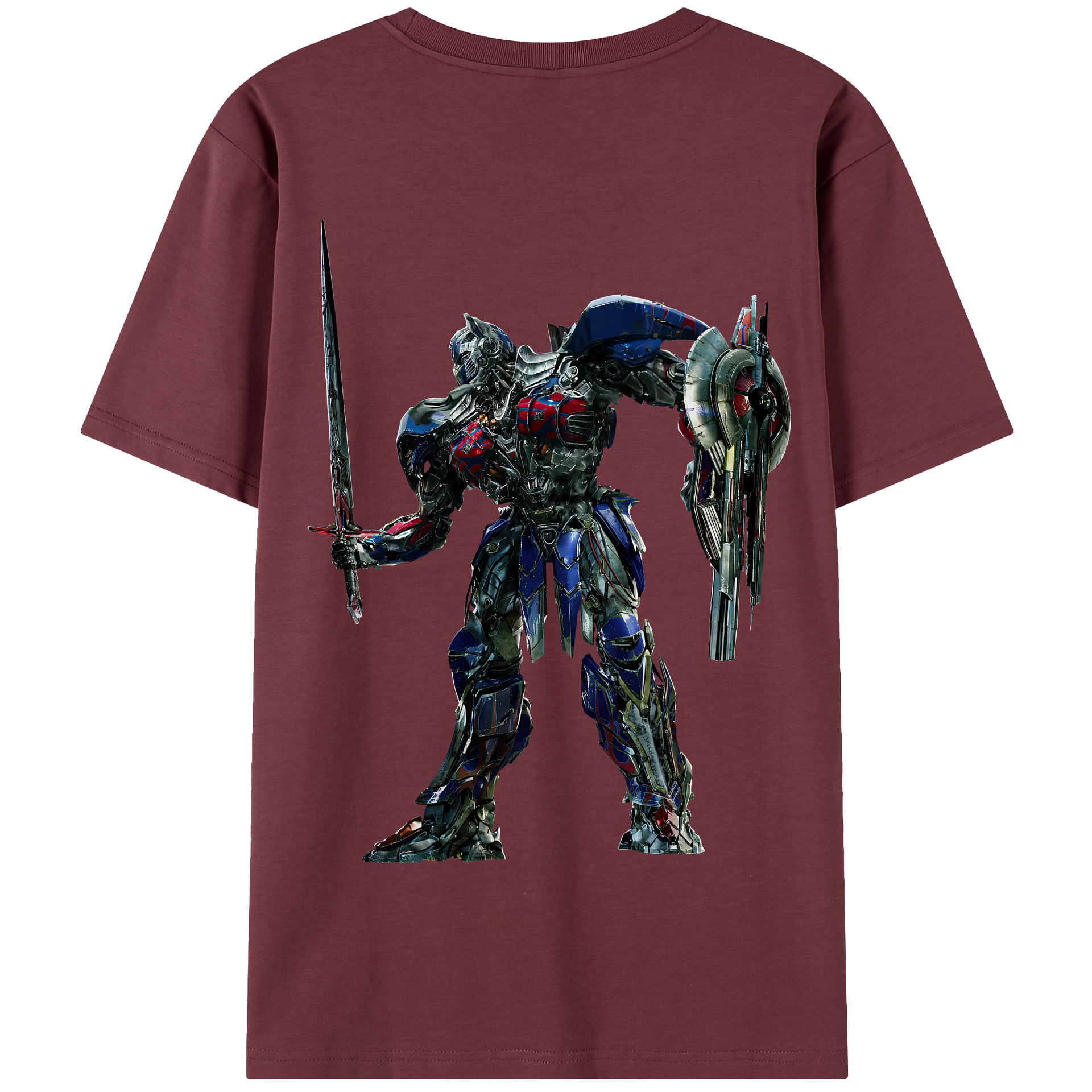 （画像用） Transformers トランスフォーマー 綿100％半袖Tシャツ（背面プリント）